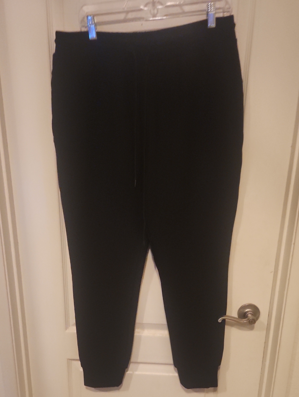 Black Women's Slim Track Joggers with Drawstring